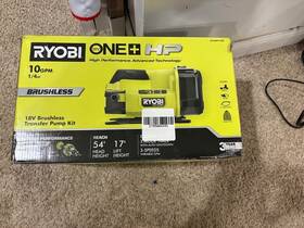 P460k1sb Ryobi One Hp 18v 1/4 Cordless Battery Powered Transfer Pump With 2.0 Ah Batt