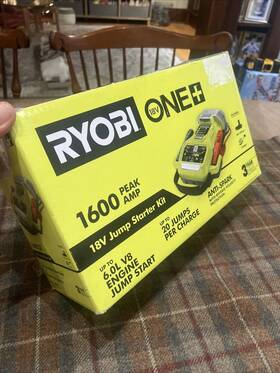 P7110 Ryobi One 18v Cordless Jump Starter Kit With 2.0 Ah Battery /charger- Open Box