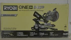 Pblms01b Ryobi One Hp 18v Brushless 10 Inch Sliding Compound Miter Saw -used Pblms01b Ryobi One Hp 18v Brushless 10 Inch Sliding Compound Miter Saw -used