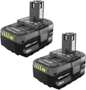 Pbp2005 Ryobi One Battery 18 V Lithium-ion 4.0 Ah With Over 225 Tools 2-pack