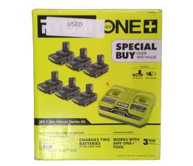Psk026 Ryobi Used - 18v 1.5ah Lithium Starter 6 Batteries