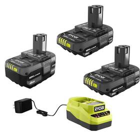 Psk106sb-pbp006 Ryobi One 18v Lithium-ion Kit With 2.0 Ah And 4.0 Batteries Charger