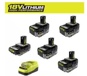 Psk108sb-pbp2004 Ryobi One 18v High Performance Kit With 2 4.0 Ah Batteries 2.0 Battery Charger