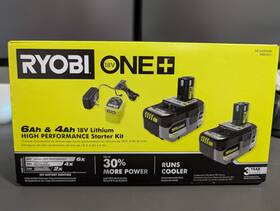 Psk1211 Ryobi One 18v Hp Lithium 6ah And 4ah Battery Starter Kit With Charger