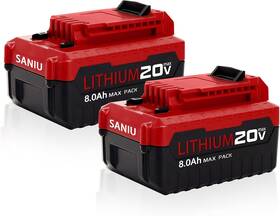 Saniu 313096744728 8.0ah High-capacity Replacement For Porter Cable 20v Battery Max Lithium I
