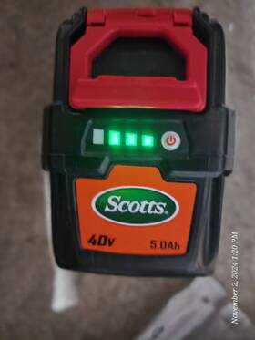 Bl86250 Scotts 40volt 5.0ah Mower Battery