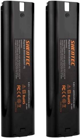 9033 Shentec 744111024806 Upgraded 2 Pack 9.6v 4.0ah Battery Compatible With Makita 9000