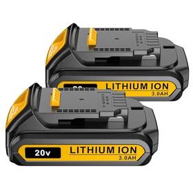 Simple Plus Dcb203-2p 2packs 20v 3.0ah Replacement Battery Dewalt - Black/yellow