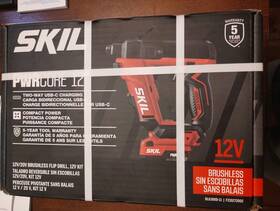 Skil Dl6300d-00 Pwr Core 12-volt 12/20v 1/4in Flip Cordless Drill With Battery Screwdriver