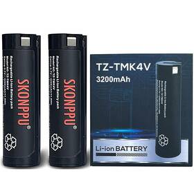Skonppu 717206349771 2-pack 4v Li-ion Battery For Milwaukee Headlamp&flashlight Red Lithium 3.0 Ba