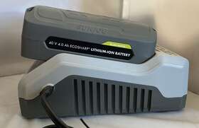 Ibat40-rm Snow Joe Ecosharp 40 Volt Lithium-ion Battery 4.0 Ah And Charger