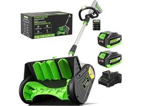 Sonthiow 739424917761 Cordless Brushless Snow Shovel With 2 4.0 Ah Batteries And Quick Charge