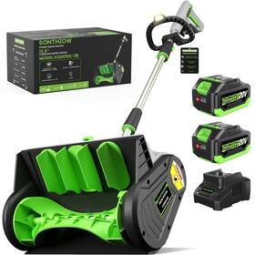 Xqs01ss-2b Sonthiow 13.5 Inch Electric Snow Shovel 20v Brushless Includes 2 4.0 Ah Ba