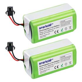 Sparkole 630148237763 2 Pack 14.4v 2600mah Replacement Battery For Packs Green