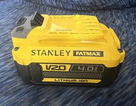 Sb204 Stanley V20 Max 4.0ah Fatmax Li-ion Genuine Battery 1.5lb Indicator Fedex