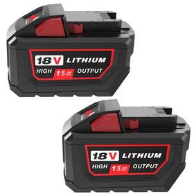 Cn-mwq-3 Sunmokite Upgraded 2packs 18v 15.0ah Replacement For Milwaukee M-18 Battery Compatible Cn-mwq-3 Sunmokite Upgraded 2packs 18v 15.0ah Replacement For Milwaukee M-18 Battery Compatible