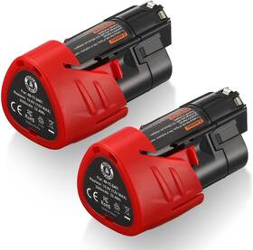 Surtop 445057094061 2 Packs 3.0ah Replacement For Milwaukee M 12 12v Lithium-ion Battery Compatible