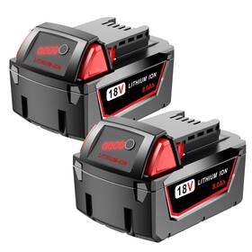 48-11-1880 Syvenies 737745288638 2 Pack 8.0 Ah M18 Batteries For Milwaukee 18v Replacement 18 Volt