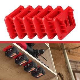 Tsuinz 9150057re 6-pack Milwaukee Battery Holder - Wall Mount Storage For Power Tool Batteries
