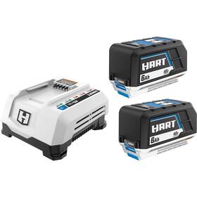 Tti 680358288123 Hart Hr 40v 2pk 6.0ah Batteries With 6a Rapid Charger