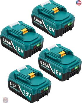 Mk-10 Twupixy Battery For Makita 18v 6.0ah 4pack Replacement Batteries Compatible