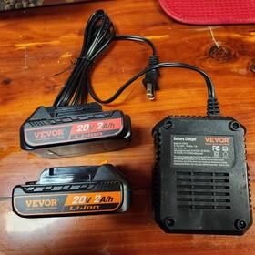 Vevor Vv-ex2020 2 20v 2ah Lithium Battery Packs And 1 Charger