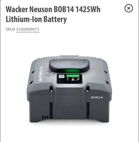 5100069473 Wacker Neuson Bob14 1425wh Lithium-ion Battery And Case