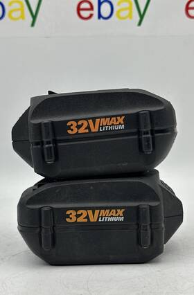 Wa3537-tested-b2a2-5 Worx 3537 2 Lot Of 32volt Batteries Wa3537-tested-b2a2-5 Worx 3537 2 Lot Of 32volt Batteries