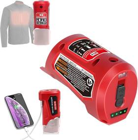 Yuhdwre 744759273895 For Milwaukee M-12 12v Power Source Adapter With Usb And Type C Dc Port Heated Ja