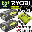2PACK 6.0AH Replacement For Ryobi 40V Lithium OP40602 Battery With Led & Charger. Fixed Price $96.00.