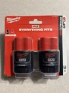 Milwaukee M12 12V 1.5AH Red Lithium Ion Battery CP1.5 2-PACK Batteries Brand New. Fixed Price $39.95.