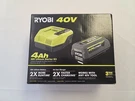 New Ryobi 40V Lithium-ion 4.0 Ah Battery And Fast Charger Kit OP4040408 (ob). Fixed Price $119.99.