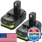 Enermall Pack 3600MAH P102 Replacement For Ryobi 18V Battery Plus Compatible W. Fixed Price $46.06.