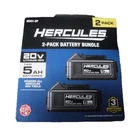 *new* Hercules 20V 5 Ah Lithium-ion Battery Bundle, 2-PACK, In Box. Fixed Price $94.91.