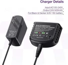 2-PACK 3.6/4.5AH Battery For Black & Decker 18V HPB18-OPE + Ni-mh Charger. Fixed Price $22.00.