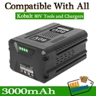 For Kobalt KB2580C-06 80V Max 3.0AH Rechargeable Lithium-ion Battery. Fixed Price $68.46.