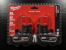 Milwaukee M12 12V Lithium-ion Xc Extended Capacity 3.0 Ah Battery 48-11-2412. Fixed Price $79.99.