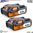 2PACK 4.0AH For Ridgid 18VOLT Battery R840087 R840086 R840085 R840083 AC840086. Fixed Price $46.49.