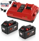 2 Pack 18V 9.0 Ah Battery And Dual Bay Simultaneous Charger Replacement For Milw. Fixed Price $196.19.