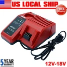 Battery Charger For Milwaukee M12-18C 18V 48-11-2402 48-11-2401 48-11-2460. Fixed Price $21.49.
