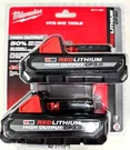 (2) Genuine 18V Milwaukee 48-11-1835 3.0 Ah Batteries M18 48-11-1837 High Output. Fixed Price $189.99.