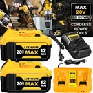 2PACK For Dewalt Volt Max Xr 12.0AH Lithium Battery DCB206-2/DUAL Charger. Fixed Price $40.00.