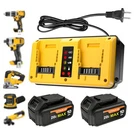 Pack 10.0AH Battery & Dual Charger Kit For De Walt Volt Max Batteries. Fixed Price $47.99.