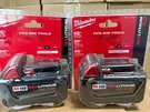 2 Pcs Milwaukee 48-11-1850 M18 Xc 5.0 Ah Volt Capacity Battery New In Pack. Fixed Price $101.99.