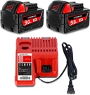 2 Pack 9.0AH For Milwaukee M18 18V Lithium Extended Capacity Battery And Charger. Fixed Price $99.99.