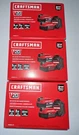 Craftsman V20 Battery 6.0 & 4.0 Charger Starter Kit CMCB2046-CK Lot Of 3. Fixed Price $284.99.