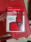 Genuine Milwaukee Nos 12 Volt Ni-cd Battery 48-11-0140. Fixed Price $50.00.