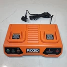 Ridgid Dual Port Simultaneous 18V Lithium-ion Rapid Charger AC86095. Fixed Price $74.99.