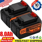 Pack 8.0AH Volt LB2X4020 Battery For Black And Decker Max Lithium LBXR20. Fixed Price $106.11.