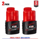 2PACK For Milwaukee M12B2 Lithium Ion Cordless 12V Battery 48-11-2420 3.5AH. Fixed Price $21.92.